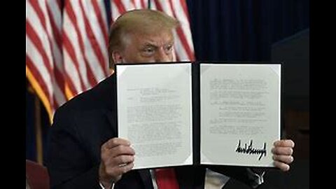 President Trump Signs Executive Orders in Front of Supporters