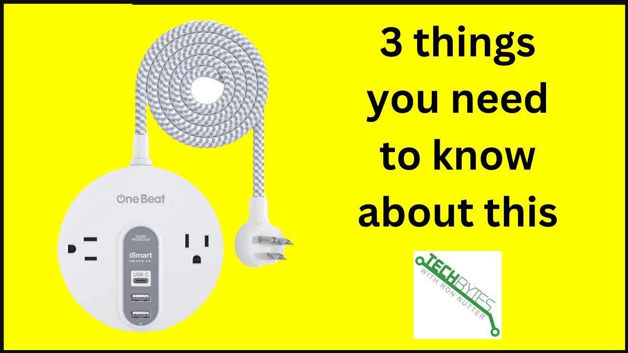 3 things to know about the One Beat Power Strip Surge Protector with USB C