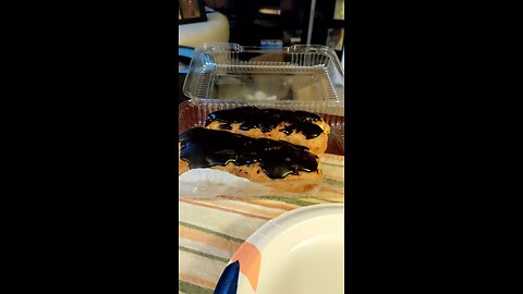 Eating Éclair From Bartz Bakery, Dbn, MI, 2/8/25