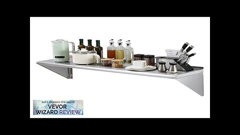 VEVOR 18" x 48" Stainless Steel Shelf Wall Mounted Floating Shelving Review