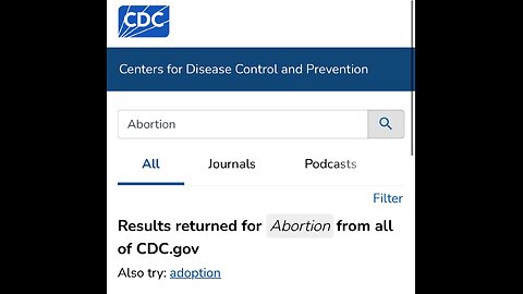 CDC shows adoption suggestion in the search results for abortion