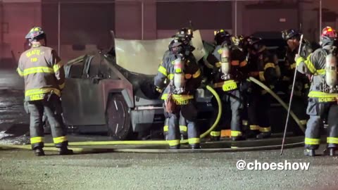 Last night a number of CyberTrucks were torched in Seattle.