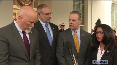 House Freedom Caucus Members Speak to Reporters in White House Driveway