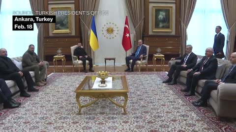 Ukrainian President Zelenskiy Meets Turkey's Erdogan