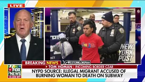 Tom Homan Rips NY Gov Hochul For Calling Subways "Safe" After Woman Burned Alive