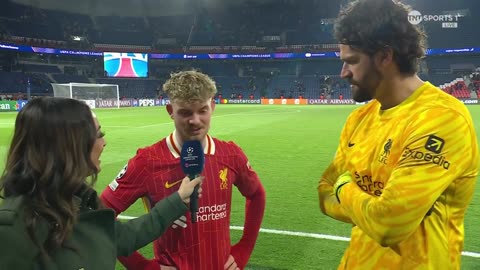 Alisson and Harvey Elliott look back on Liverpool's performance against PSG