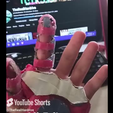 Cardboard Iron Man Glove That Looks Real! 🔥 #DIYShowcase #ironman #realistic #cosplay #diy