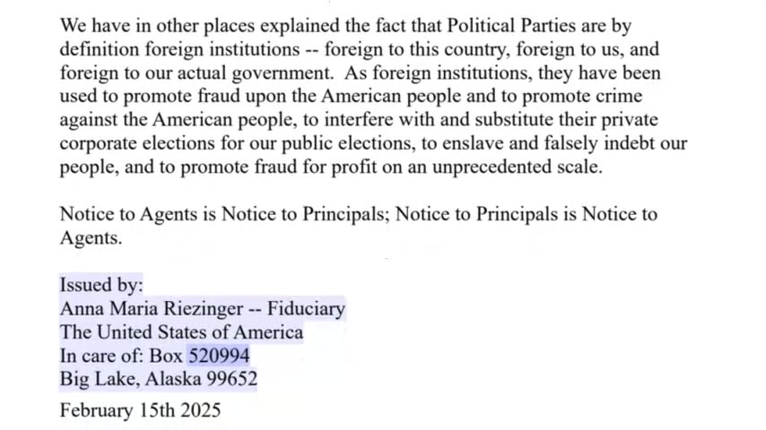 Article 5274 Video - International Public Notice: Testimony of Judge Snyder By Anna Von Reitz