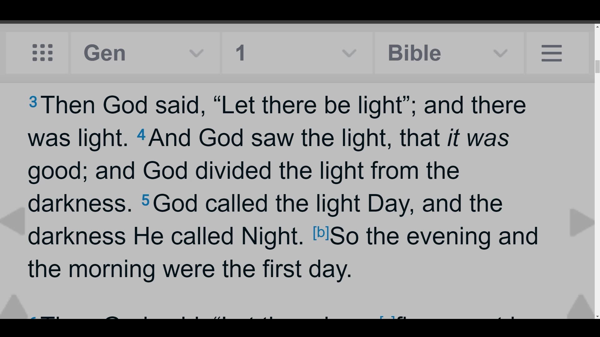 What is the Light of Genesis, Chapter 1?