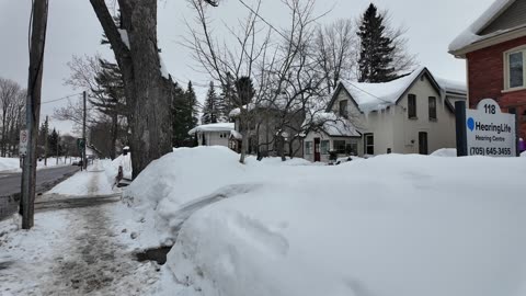 Muskoka towns Buried under the Snow - Bracebridge Ontario Canada