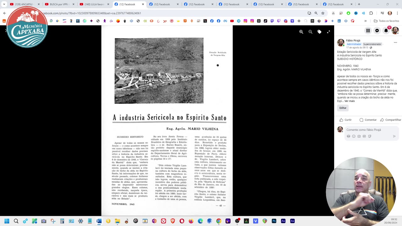 A Criação do bicho-da-seda e a Indústria Sericícola do Espírito Santo (1815 - 1943)