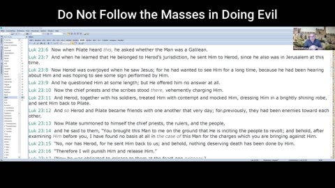 Do Not Follow the Masses in Doing Evil