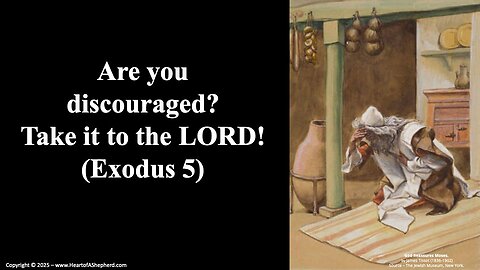 An Answer to Discouragement: Turn to the LORD! (Exodus 5) – from www.HeartofAShepherd.com.