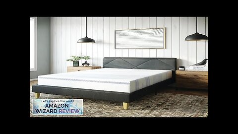 Vibe Gel Memory Foam Mattress 12-Inch CertiPUR-US Certified Bed-in-a-Box Queen White Review