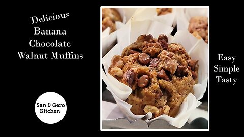 Delicious Banana Chocolate Walnut Muffins Recipe