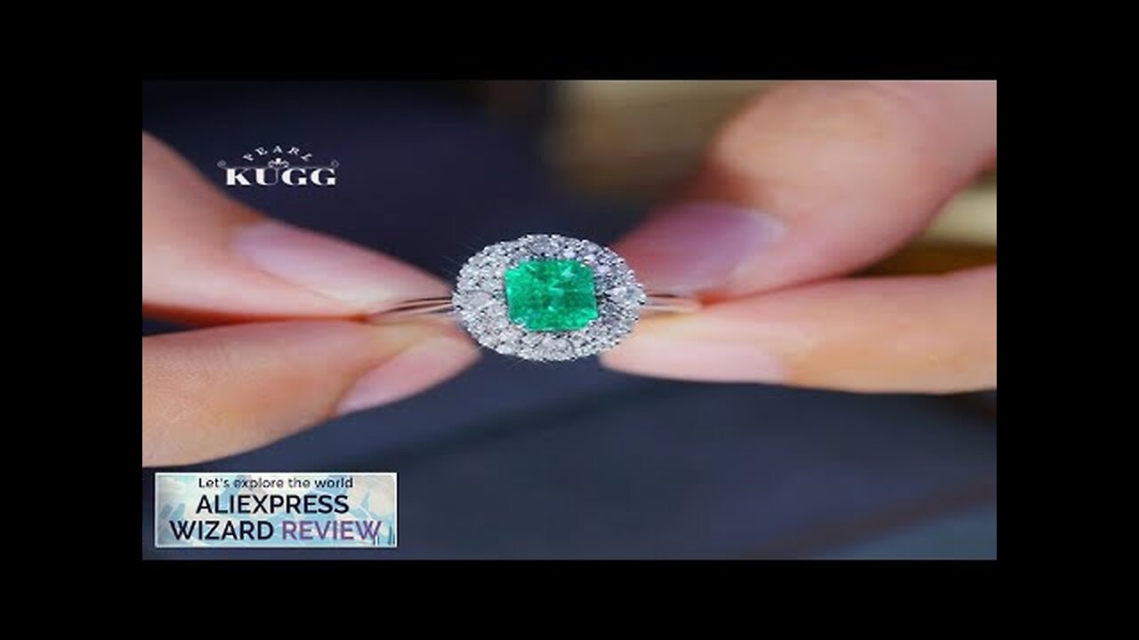 KUGG 100% 18K White Gold Rings Luxury Shiny Design Real Natural Diamond Review