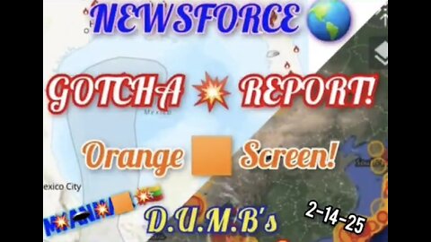 14.02.25 NEWSFORCE REPORT 🌎 Orange 🟧 Screen D.U.M.B's 🕳 💥 Child Trafficking Cabal busted!