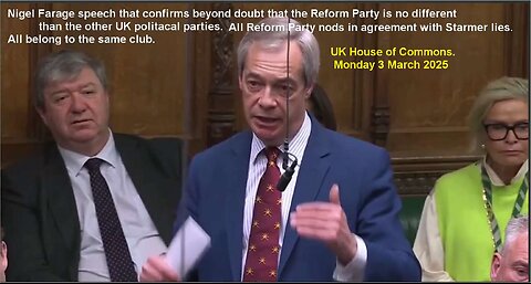 Nigel Farage speech that confirms that the Reform Party is no different