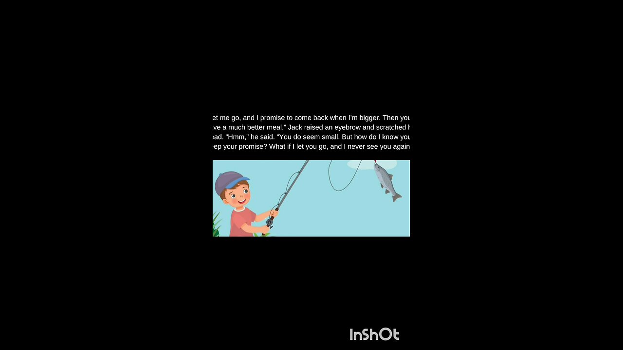 English stories The fisherman and the little fish.