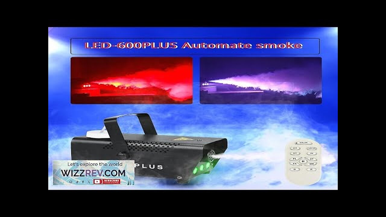 RGB Dsico Smoke Machine Multifunctional 500W Wireless Control Christmas Club Wedding Fogger Review