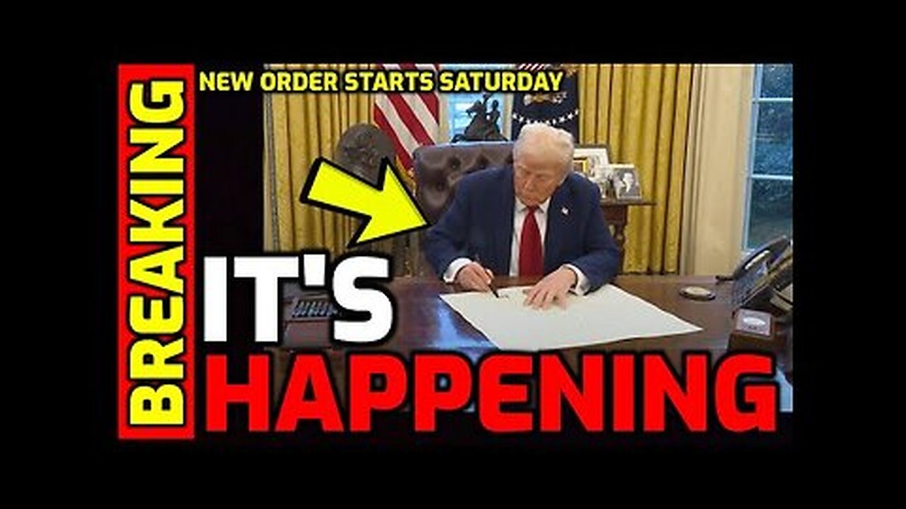 JUST NOW - NEW Executive Order goes into effect Saturday - Prepare for BIG Changes