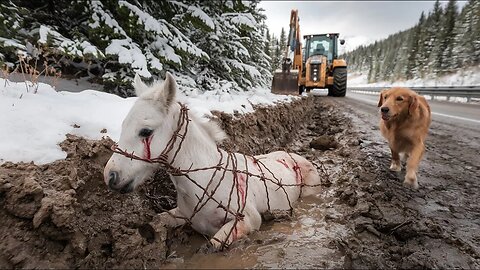 The Shiba Inu's Compassion: A Heartwarming Tale of Saving a Horse from the Mud