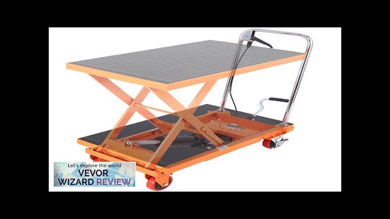 VEVOR Hydraulic Lift Table Cart 500lbs Capacity 28.5" Lifting Height Manual Single Review