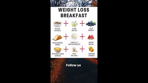 Weight loss breakfast