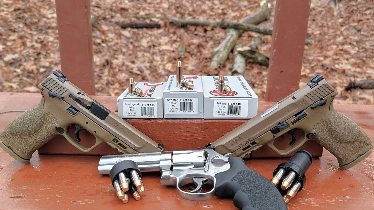 9mm+P VS .357 Mag VS .357 Sig! Underwood FMJ Flat Point Hunting/Animal Defense Ballistic Test