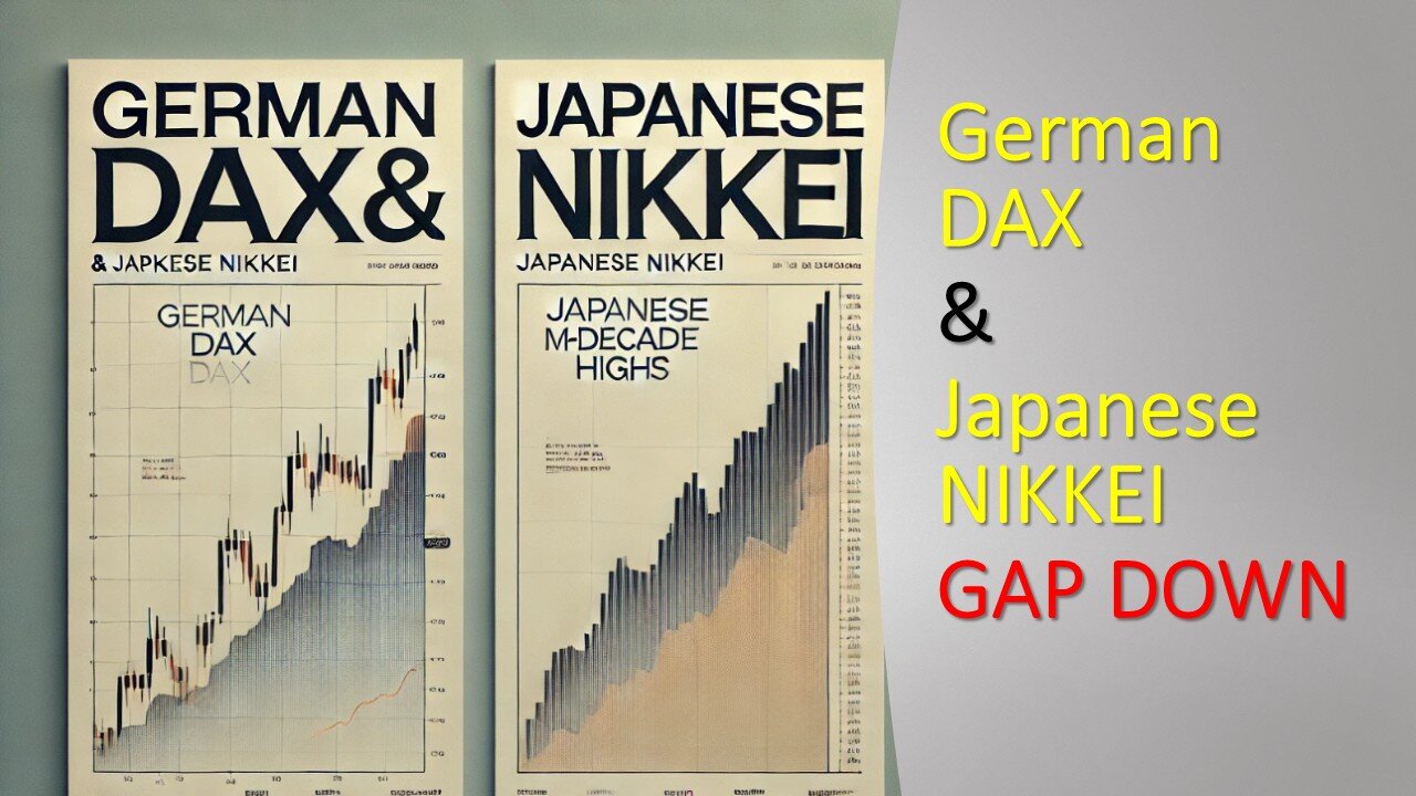 German DAX and Japanese NIKKEI both GAP DOWN