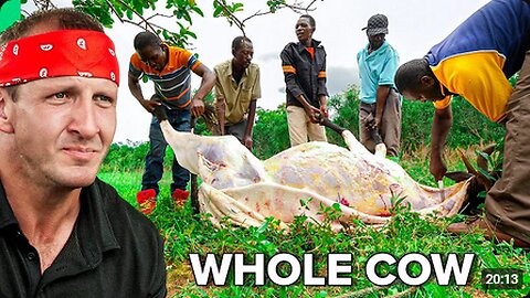 Bizarre African Food!! Zimbabwe Village Cooks Whole Cow!!