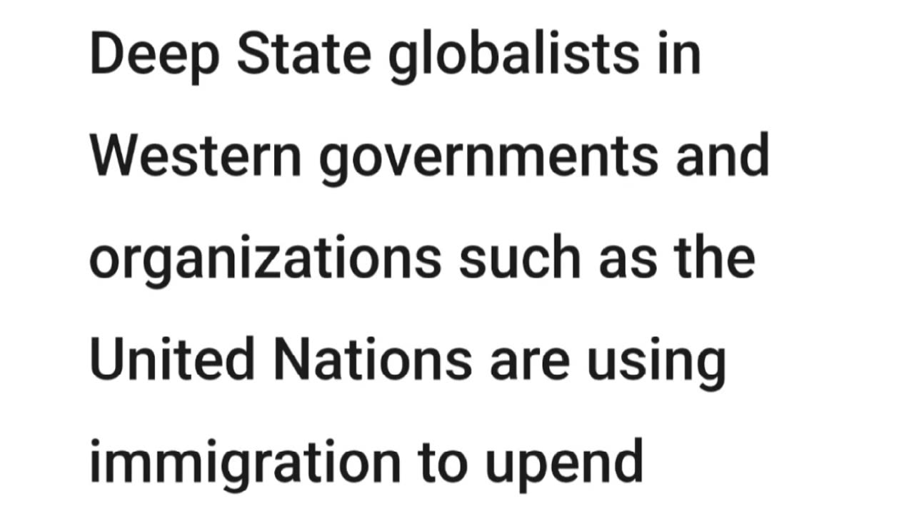 THE REAL REASON GLOBALISTS WANT MASS MIGRATION