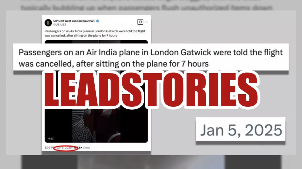 Fact Check: Video Does NOT Show Air India Flight Forced to Return To Chicago Due To Clogged Toilets