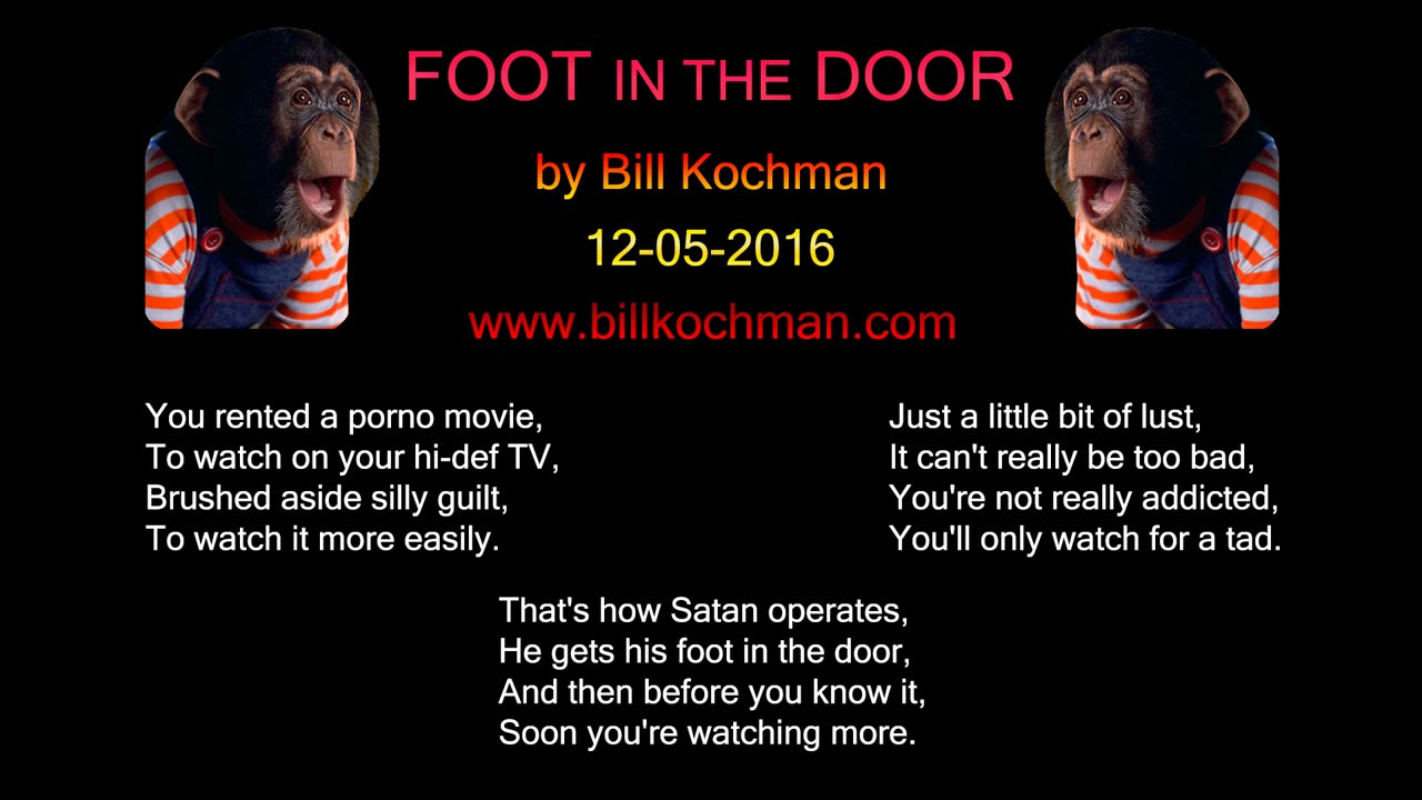 FOOT IN THE DOOR -- an original song by Bill Kochman.