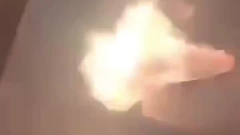 Plane Engine Catches Fire