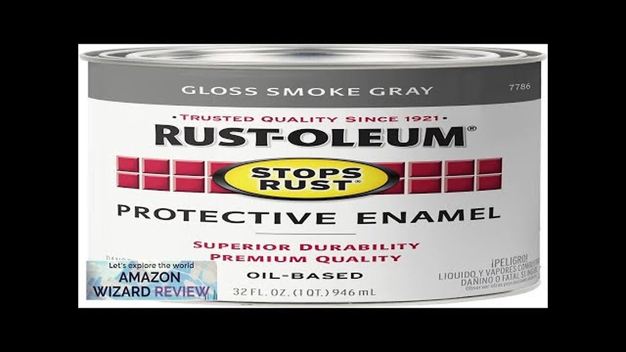 Rust-Oleum 7786502 Protective Enamel Paint Stops Rust 32-Ounce Gloss Smoke Gray 1 Review