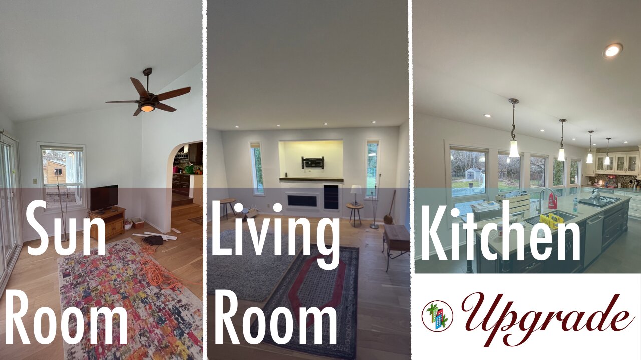 Watch NOW and see how we upgrade the Sunroom, Living Room & Kitchen 🤩