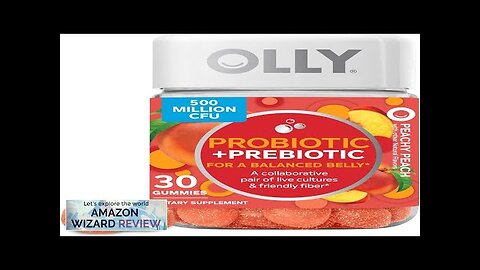 OLLY Probiotic + Prebiotic Gummy Digestive Support and Gut Health 500 Million Review