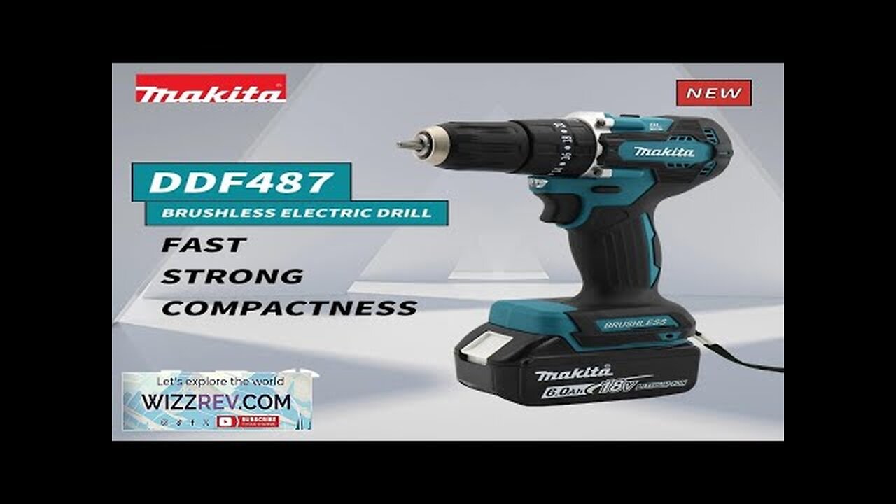 Makita DDF487 Rechargeable Cordless Electric Drill Brushless Electric Impact Screwdriver Review