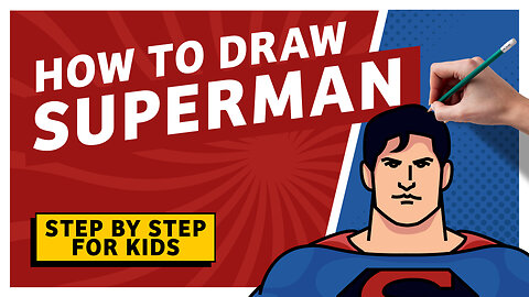 How to Draw Superman Easy Line Drawing for Kids, Children and Toddlers Step by Step Drawing