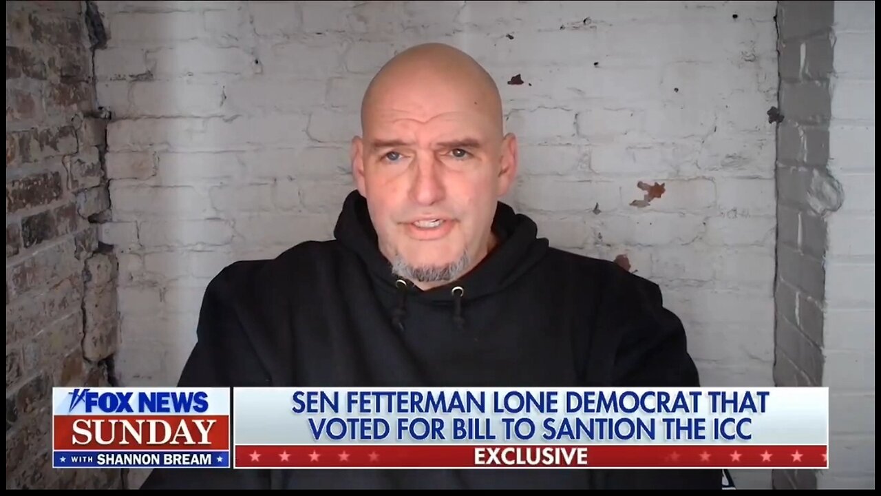 Sen John Fetterman: I Don't Know Why Dems Didn't Vote To Sanction ICC