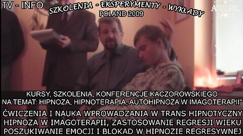 CWICZENIA I NAUKA WPROWADZANIA W TRANS HIPNOTYCZNY. HIPNOZA W IMAGOTERAPII, ZASTOSOWANIE REGRESJI WIEKU.