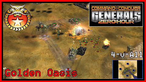 C&C Generals Zero Hour | Nuke General | 4-for-All | Golden Oasis