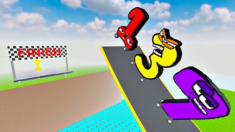 Cars Alphabet Lore vs Number Lore vs Big & Small Thomas – Frozen Lake Minefield Challenge!