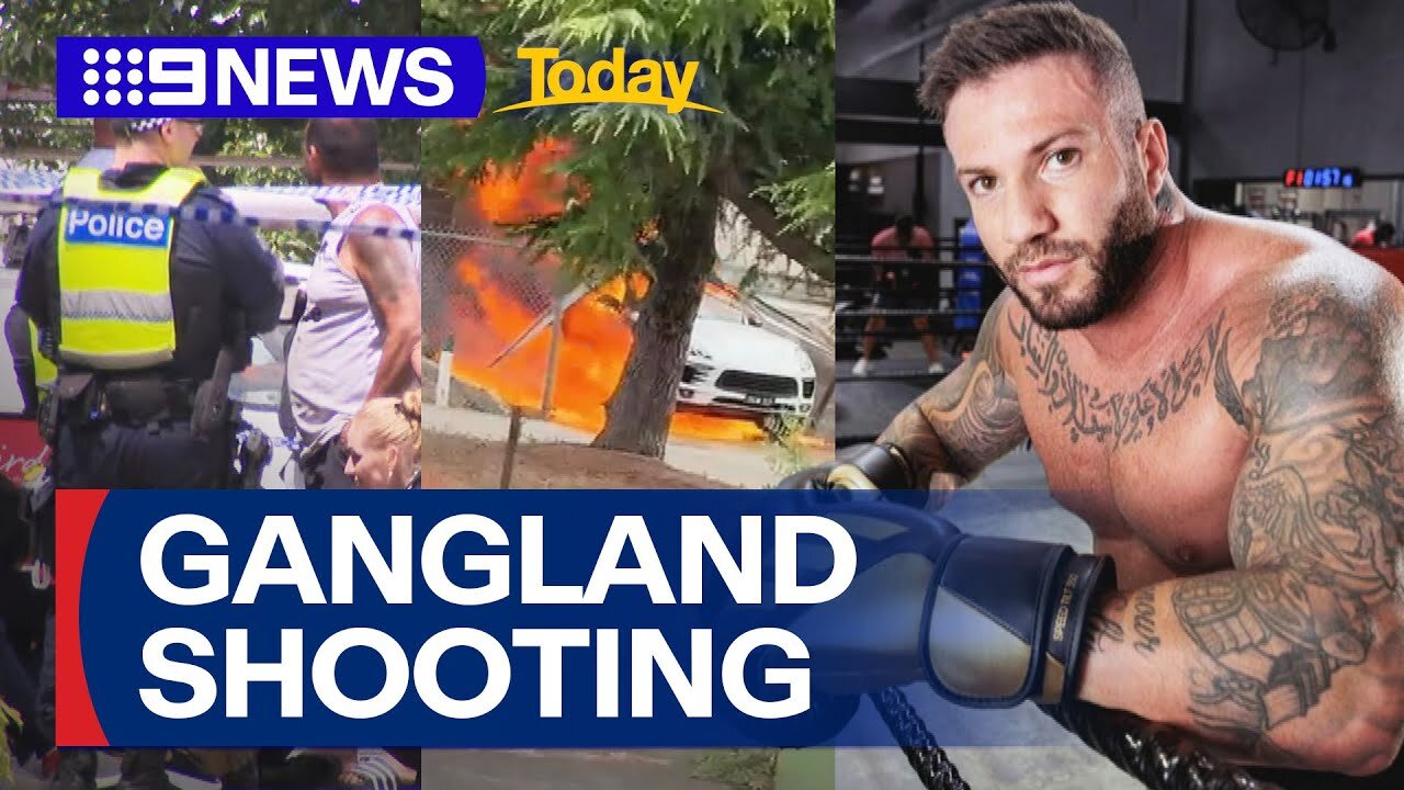 Gunmen on the run after shooting of Melbourne gangland figure | 9 News Australia