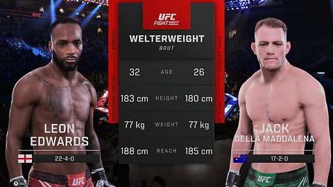 UFC Fight Night Leon Edwards Vs Jack Della Maddalena Welterweight Bout