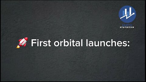 First orbital launches...