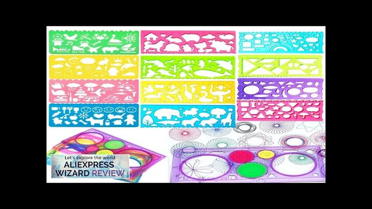 Geometry Spirograph Drawing Stencil Set Painting Template Ruler Art Craft Creative Children Review