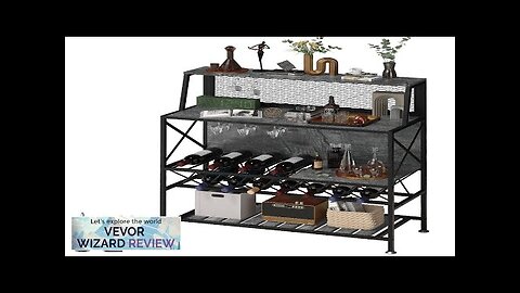 VEVOR Wine Rack Home Bar Table Industrial Liquor Storage Cabinets with Glass Review