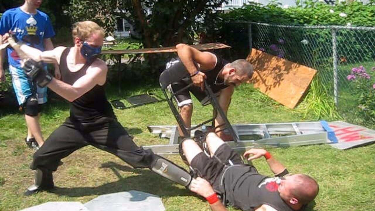 10-Man Hardcore Rumble Match {#1 Contender} CHW Backyard Wrestling